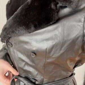 Danier Genuine Leather Insulated Coat with Removable Faux Fur Trim